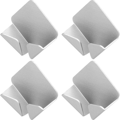 Lot de 4 supports muraux pour câble d'alimentation, sans perçage, auto-adhésifs, couleur argent. (1/5)