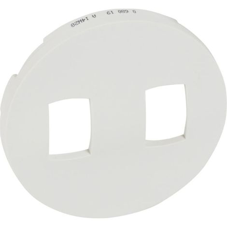 Enjoliveur Legrand Céliane - double Va-et-vient / double poussoir à levier - blanc - Legrand (068019)