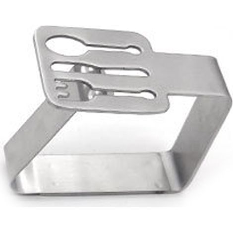 Pinces à nappe en acier inoxydable, supports de nappe réglables, housses pour nappes, idéales pour fêtes, barbecues, pique-niques, dîner de Noël (1/5)