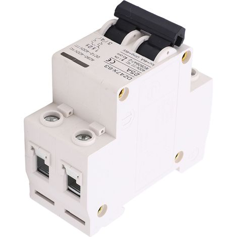 AC/DC-Miniatur-Leistungsschalter 2-polig 25 A 400 V DIN-Schienenmontage für Solar-PV-Systeme DZ47X 63 (1/5)