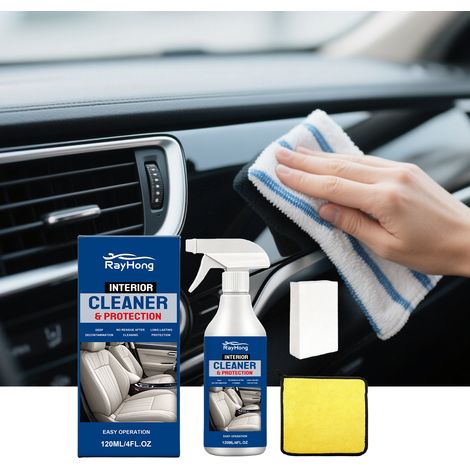 Autoinnenreiniger, Geruchsentferner und Auffrischer – 120 ml x 1 + Schwamm x 1 + Handtuch x 1 -- BIEMMEDUE (1/5)