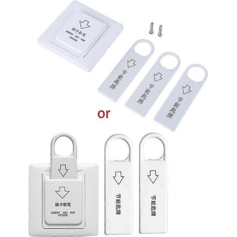 Interrupteur à clé à économie d'énergie avec 3 cartes pour immeubles de bureaux, hôtels et appartements (1/5)