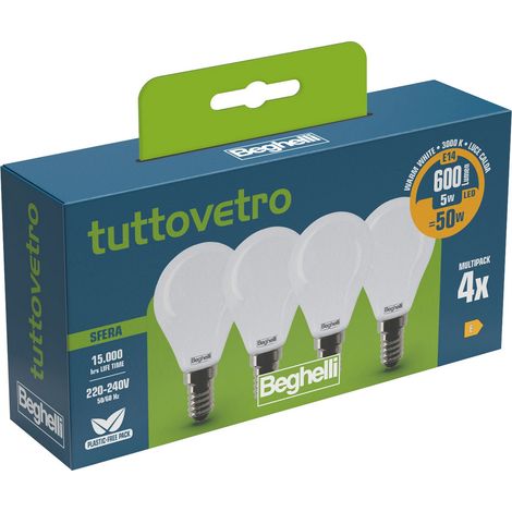 Beghelli Led 58056 Sfera E14 W5 Ca3000K Set 4 - 10 Cf