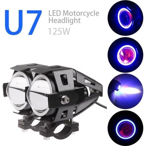 2pcs crie U7 LED moto phare, Projecteurs Phare de moto, Phare de moto de haute qualité (1/4)