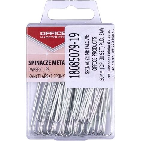 Silberne Metallclips, 50 mm, 30 Stück
