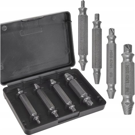 Extracteurs de vis double face pour vis cassées, 4 pièces HSS4341 Keltin K00092 (1/5)