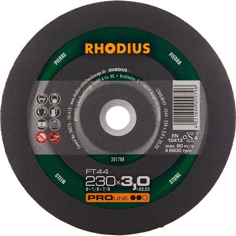 Disco de corte FT44 230 x 3,0mm Rhodius(por 25)