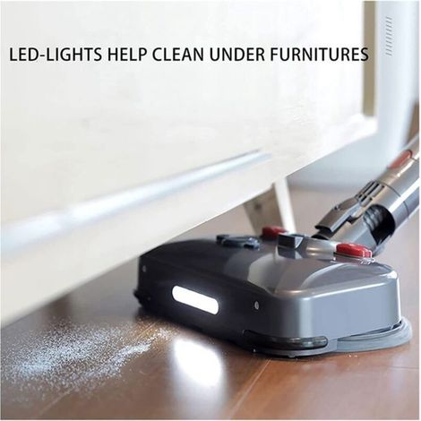 TêTe de Vadrouille de Nettoyage éLectrique pour Aspirateur Dyson V7 V8 V10 V11 V15 TêTe de Brosse de Vadrouille avec LumièRe LED (1/3)