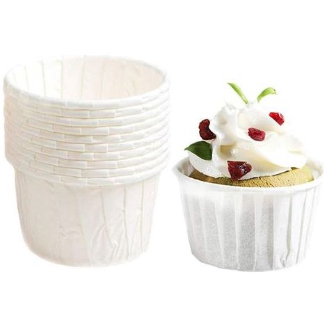50 Stück Muffinformen, Metallfolie, Kuchenförmchen, ölbeständige Backformen für Geburtstag, Hochzeit, Weihnachten (1/3)