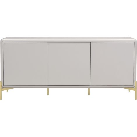 Buffet avec 3 portes en MDF - Beige et doré - LYBAKA (1/4)