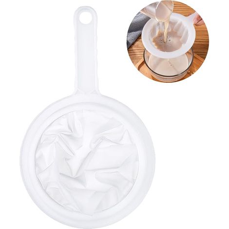 Mesh Strainer, Fine Plastic Kitchen Sieve with Handle Hook,Food Filter for Juice,Soy Milk,Coffee