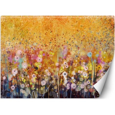 Fototapete, Wiesenblumen bunte Abstraktion – 368x254