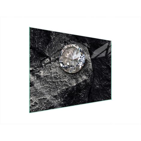 PLAQUE DE PROTECTION EN VERRE POUR POÊLE 70x52 DIAMANT (1/5)