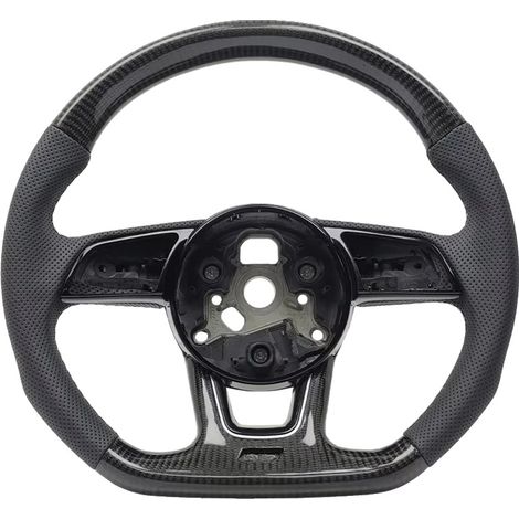 Volante in fibra di carbonio, diametro 15 pollici, compatibile con Audi A3 A4 B9 A5 S3 S4 S5, peso 1,5 kg, finitura superficiale lucida. (1/5)
