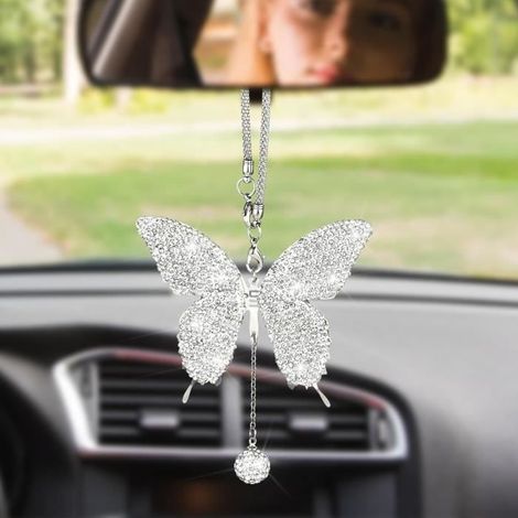 Accessoires de voiture - Non spécifié - Pendentif papillon - Métal - Strass - Élégance chic (1/4)