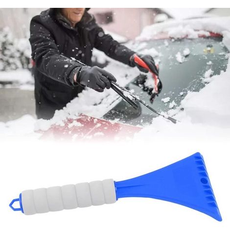 Pala da neve invernale, 27 x 10,8 cm, pala da neve per auto, pala per la rimozione della neve dai veicoli, spazzola da neve, pala antighiaccio e per ghiaccio, raschietto per ghiaccio (1/5)