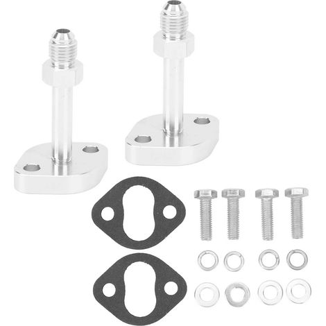 Satz mit 2 Turbo-Ölbegrenzerflanschen, M6-Schrauben, Rücklauf-Ablaufadapter-Kit CT12 CT20 CT26, Öl- und Wassereinlass und -rücklauf (1/5)