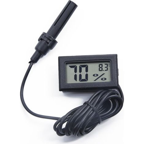 Thermomètre Numérique avec Sonde Externe, Hygromètre LCD Précis -50 à 70°C, Mesure Humidité Intérieur pour Maison Serre Bureau (1/5)