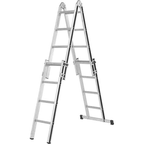 Echelle transformable 4x4 barreaux - Longueur déployée 4.02m - 7006916 (1/5)