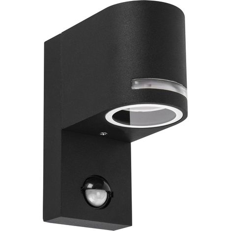 Lampada da parete nera per esterni con sensore di movimento IP44 GU10 35W foresta S Ideus 03601 (1/2)