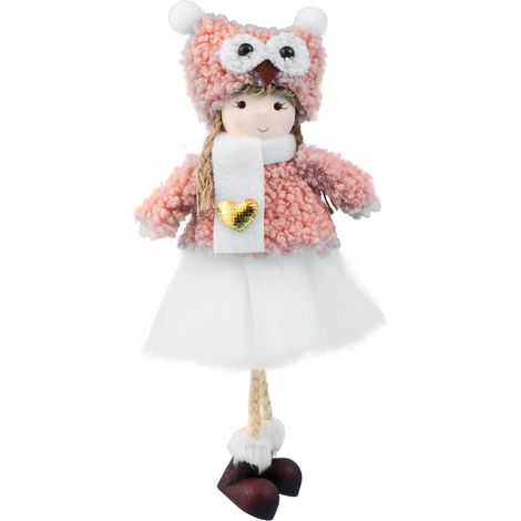 Nouveaux accessoires de décoration pour sapin de Noël : pendentif/poupée ange en peluche mignonne, pendentif/décoration pour sapin de Noël. (1/2)