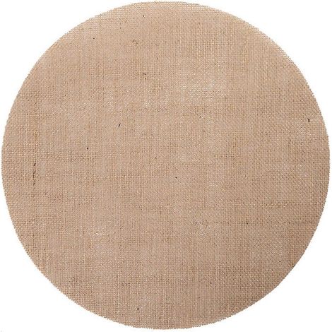Lot de 5 sets de table ronds et carrés en toile de jute, style vintage, pour mariage ou maison de campagne. Couleurs naturelles. Multicolores. (1/5)