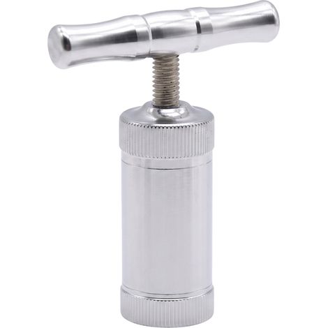Presa Manuale Trita Erbe Polline Spezie Fiore Argento 10 cm (1/5)