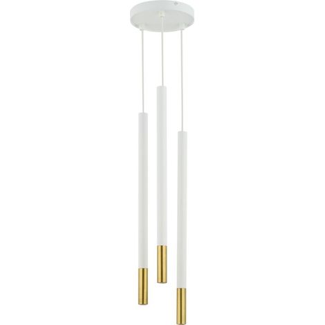 BOBOCHIC - Lustre JANELLE en laiton  3 lampes Blanc