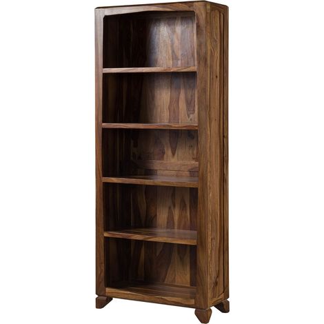 Standregal Sheesham 80x33x195 braun lackiert ANCONA 110