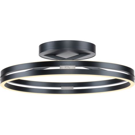 Plafoniera PURE LOOP grigia Ø60 LED 42W con telecomando (1/5)