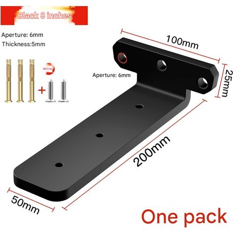 Staffa triangolare a parete, ripiano nascosto, telaio di supporto portante, libreria sospesa a parete, spessore 5 mm, spessore 200 mm (1/5)