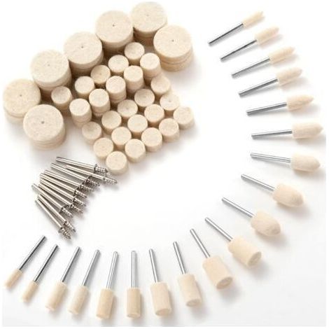 Wool Felt Polishing Wheel for Dremel, Rotary Tool Polishing Accessories, 80 Pieces with 1/8" Shank for Polishing Metal, Glass, Jewelry (1/5)