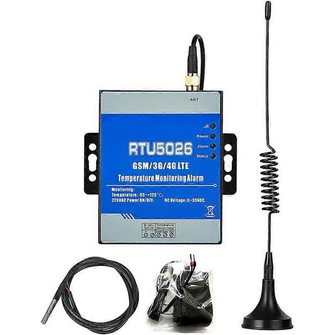 RTU5026 GSM 3G 4G LTE Drahtlose 4G-Version Temperaturüberwachung bei Stromausfall -55 bis 125 °C Schutz vor Stromausfall US-Stecker (1/5)