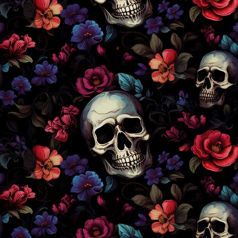 Tela Oxford decorativa para exteriores - Motivo de calavera I DX4986 (1/5)
