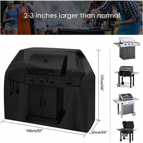 0 Housse de barbecue et plancha,Housse Barbecue Bâche Extérieur - House Protection BBQ à Gaz Charbon Camping Tissu Oxford Couverture de Grill Anti-l'eau/UV/Vent/l'Humidité/Antipoussière avec B (1/3)