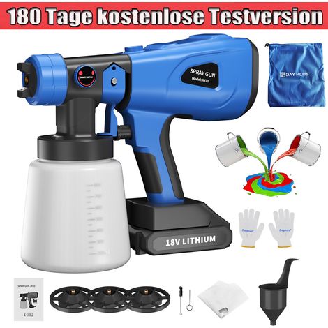 1000ml système de peinture peinture murale vernis pulvérisateur pistolet batterie (1/5)