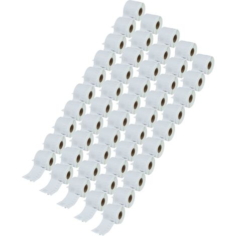 vhbw 50x Label Roll 54mm x 70mm (320 Label) Replacement for Dymo 99015 for Label Maker White (1/5)
