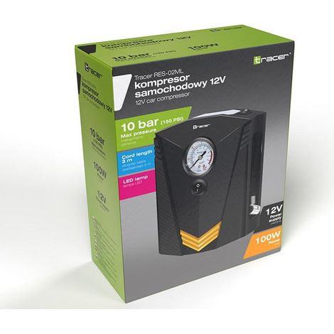 Compresseur automobile tracer RES 02ML noir 100W (1/3)