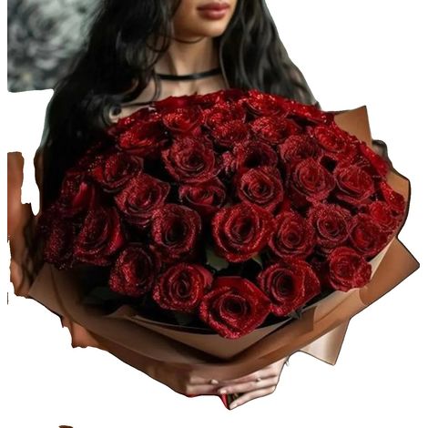 Fleur Artificielle Rose, Décoration Élégante pour la Maison, Polyvalente pour les Événements, Rouge-a, 10 pièces-a (1/2)
