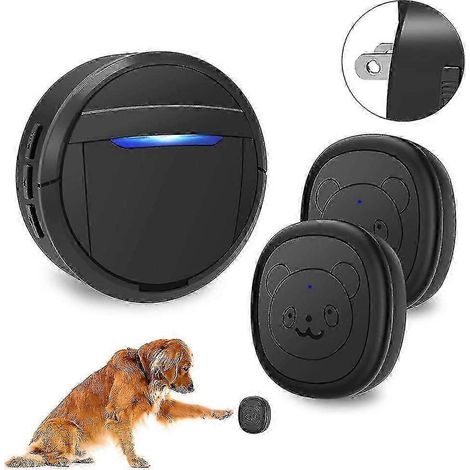 Sonnette sans fil, sonnette pour chien pour l'apprentissage de la propreté, étanche IP55, 55 mélodies, 5 niveaux de volume, LED (1/5)