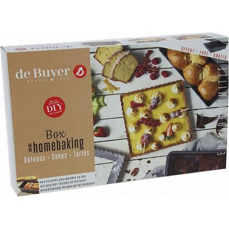 Box HomeBaking gâteau cake tartes set trois moules essentiels De Buyer (1/3)