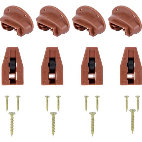 Kit de 4 Guides de Rail de Tiroir en Plastique, Pièces de Rechange Pratiques pour Tiroir à Montage Central Tiroir (1/5)