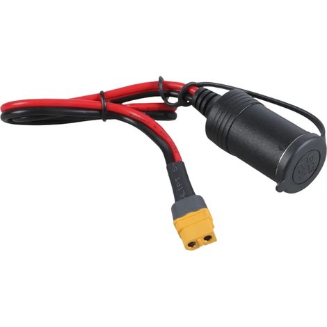Câble adaptateur XT60 femelle vers chargeur allume-cigare femelle 30 A, résistant à la poussière et à l'eau. (1/5)