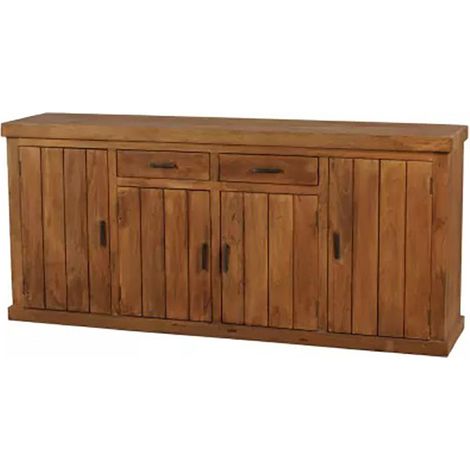 Buffet 200 cm 4 portes 2 tiroirs manguier massif Ruv (1/5)