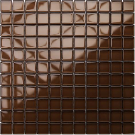 Mosaïque d’intérieur en verre pour salle de bain Cuisine Chocolate - 30 x 30 cm