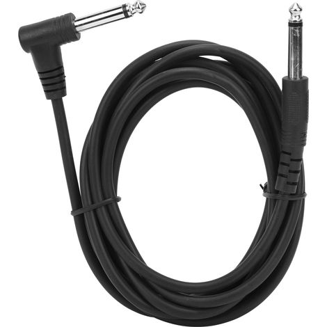 Câble audio guitare 6.35mm avec connecteur coudé pour ampli - Longueur 3m/10 pieds