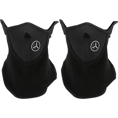 Masque demi-visage anti-vent et poussière pour vélo, moto, ski - Noir (1/5)