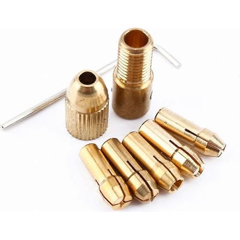 1 Set/8 Stück 0,5 mm–3 mm kleiner elektrischer Bohrer mit Spannzange, Mikro-Mini-Spiralbohrer