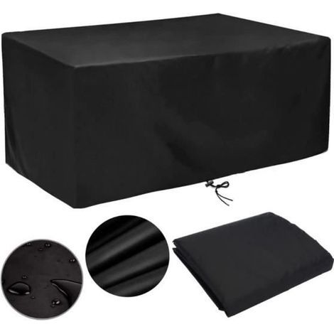 Housse Table de Jardin 200x100, Housse Salon de Jardin 200x100x75cm Rectangulaire Imperméable Bache de Protection Exterieur Housse (1/4)