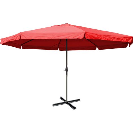 [JAMAIS UTILISÉ] Parasol aluminium Meran Pro ø 5m avec volant, bordeaux